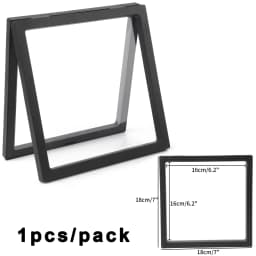 PE Film Jewelry Storage Box 3D Packaging Case Gemstone Free Stand Floating Frame Membrane Ring Earrings Necklace Display Holder