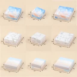 1Pcs Ink Cloud/Marble/Internet Celebrity Paper Box Kraft Paper Handbag Charm Bracelet Necklace Pendant Jewelry Display Gift Box