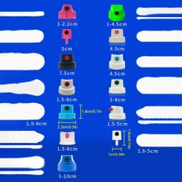 10pcs Set Graffiti Cap Graffiti Nozzle Different Thickness Mixed Nozzles Painting Supplies Graffiti Accessories