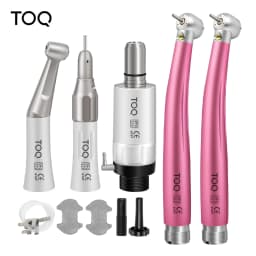 TOQ Dental External Low Speed Handpiece Set With Light Three-way Water Spray Whole Type Dental Tools Kit Dental Equipment