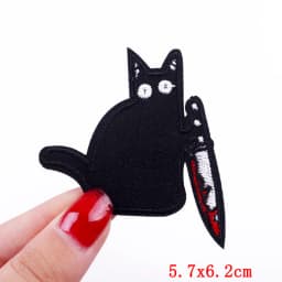 Hot New Animal Cat Embroidered Patches Iron On Patches For Clothing Thermoadhesive Patches Cartoon/Frog Dinosaur Duck Patch DIY