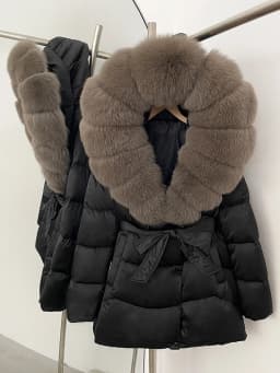 OFTBUY Winter 90% Duck Down Jacket Women Luxury Large Natural Silver Fox Fur Hooded Thick Warm Female Parkas Waterproof