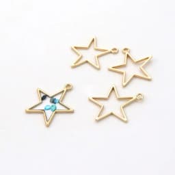 50pcs Mixed Star Moon Heart Earring Charm Metal Mold For Jewelry Making Diy Accessories Supplies Bracelet Pendant Wholesale