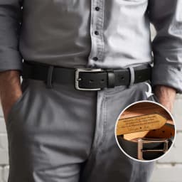 Personalized Belt Gifts for Father's Day Him Custom Text Engraved Genuine Leather Belts【Confirm Text Via Chat Before Ordering】