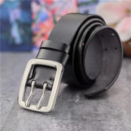 3.8CM Double Pin Stainless Steel Belt Buckle Thick Leather Belt Men Luxury Men's Belt Ceinture Men's Leather Belt Wide SBT0017