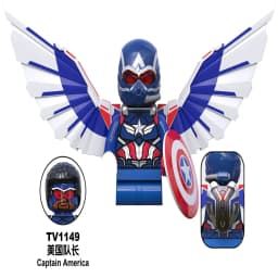 Blind Box Mini Building Blocks TV6204 Figures Big Goblin Spiderman Iron Man Venom Captain Hawk Deadpool Armor Christmas Gift Toy