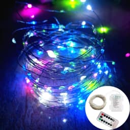 20-200LED Fairy Lights Battery Operated Twinkle String Lights, Copper/Silver Wire Dimmable Lights with Remote Control Timer