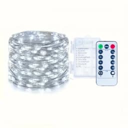Outdoor Battery Fairy Lights LED Copper Wire String Lights with 8 Modes - IP65 for Garden, Patio, Tree, Yard & Party Decor