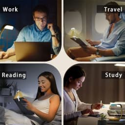 LED Clip-On Reading Light – Adjustable, Portable & USB Rechargeable Book Light for Night Reading