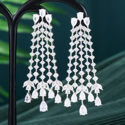 GODKI 2026 Luxury Trendy Link Chain Long Drop Earrings Cubic Zircon Earrings For Women Drop Earrings Brincos Fashion Jewelry