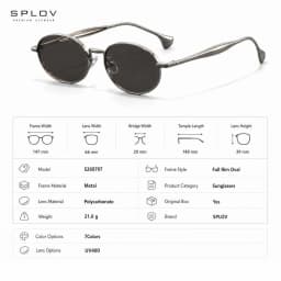 Luxury Trend Retro Small Oval Metal Frame Sunglasses UV400 Protection Anti Glare Lightweight Eyewear for Driving Travel Outdoor
