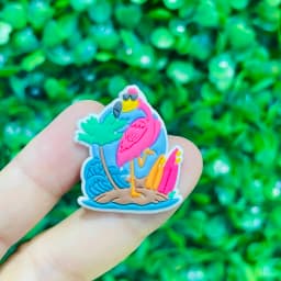 1-23Pcs Parrot Aloha Hawaii Summer Vibes DIY Kids Shoes Button Charms Hula Flowers PVC Buckle Clog Decorations