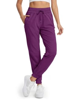 TACVASEN Women's Waterproof Quick Dry Hiking Pants Lightweight Stretch Joggers With Pockets Outdoor Travel Summer Athletic Pant