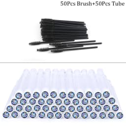 100pcs Diamond Eyebrow Brush Tube Empty Reusable Lash Mascara Wand Case Replaceable Crystal Eyelash Brush Dust-proof Makeup Tool