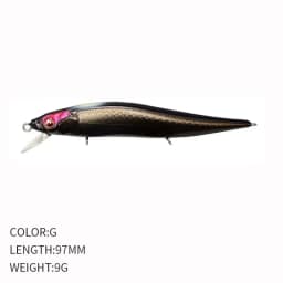Mini Floating Minnow Fishing Lures with Noise Ball 97mm 9g Crankbait Wobblers Swimbait Artificial Hard Baits Bass Sea Fishing