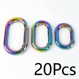 10/20Pcs Spring O Ring Buckles 13-32mm Openable Loop Carabiner Clip Hook for Bag Strap Keyring DIY Craft Hardware Accessories