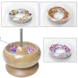 Bead Loader Beading Spinner Quickly Beading Bowl for DIY Seed Beads Waist Beads Bracelets Spin Beading Bowl Bead Spinner