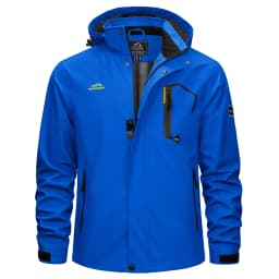 TACVASEN Lightweight Hiking Jackets Mens Waterproof Rain Jacket Mesh Lined Trekking Fishing Hiking Jacket Outdoor Windbreaker