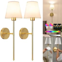 Nordic LED Wall Lamp Charging Function Retro Fabric Black GoldSilver E27 Socket Wireless Remote Control RGB For Bedroom Study