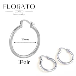 925 Sterling Silver Ear Buckle New Women Hoop Earrings Big Circle 57mm High Quality Jewelry For Fashion Ladies Birthday Gifts