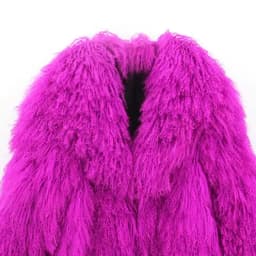 PINK JAVA QC23050 new arrival real mongolia sheep fur jackets women winter fur coat wholesale hot sale