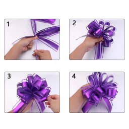 2Pcs/Lot Colorful Large Snow Yarn Hand Pull Flower Ribbon Pull Flower Ball For Wedding Christmas Party Decoration Gift Wrapping