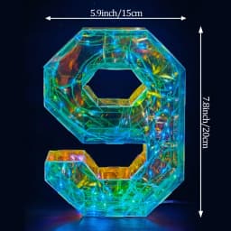 Multicolor Letters LED Night Light Numbers Dual‑Power Light‑Up Battery USB Operated Portable Indoor Decor for Party Wedding Home
