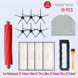 For Roborock S7 MaxV Ultra S7 Pro Ultra Accessories S7 MaxV Plus Main Side Brush Mop Hepa Filter Dust Bag Robot Vacuum Cleaner