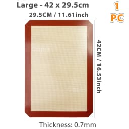 1PC, 2PCS Silicone Baking Mats for Oven, 2 Sizes 30/42cm, Non Stick & Heat Resistant Bakeware Sheets, for Cookie, Macaron, Bread