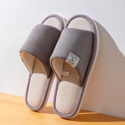 Men's Breathable Open-Toe House Slippers - Comfortable Linen Indoor Slides, Anti-Slip & Odor-Resistant Bedroom Winter Slippers