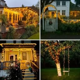 Outdoor Solar LED String Lights Waterproof 8 Modes Fairy Lights Solar Powered for Christmas Tree Patio Yard Party Holiday Decor