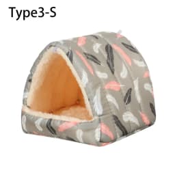 Cute Small Animal Sleeping Bed Hamster House Mini Pet Rabbit Squirrel Winter Warm Nest Comfortable Guinea Pig Nest