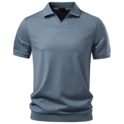 AIOPESON Men's Breathable Silky Polo Shirt Solid Color Soft Skin-Friendly Casual Cool Old Money Style Male Polo Shirts