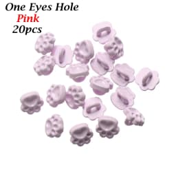 20pcs Mini Buttons DIY Doll Clothes Metal Buckle Bear Foot Style Buckles for 1/6 Doll Clothing Sewing Accessories Holes Buttons