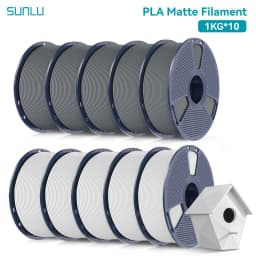 SUNLU PLA Matte 10KG1.75mm ±0.03mm 1KG/2.2LBS 3D Printer Filament PLA High Transparency Fast 2-7 Days Delivery RoHS Reach
