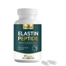 Advanced Marine Elastin Peptides 1000mg Capsules for Skin Firmness Support Beauty Wellness Formula Daily Supplement 60 Capsules