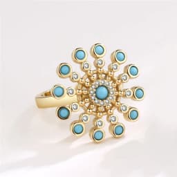 2026 Fashion Beads Anxiety Ring Fidget Spinner Rings Korea Crystal Butterfly Flower Star Moon Ring Anti Stress Jewelry Gift