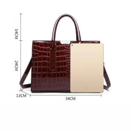 Luxury Crocodile Pattern Handbag ,Women Large Capacity Shoulder Bag, PU Leather Top-handle Bag, Brands Crossbody Bag Totes sac
