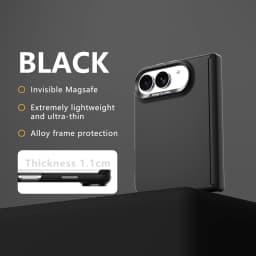 Luxury Skin for MagSafe Magnetic Phone Case, for iPhone Duo with Hinged anti Drop Protective Cover For iPhone Duo Fold Case