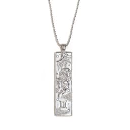E.B.belle 18k Gold Plated Rectangle Shape 12 Constellation Pendant Necklace Stainless Steel Waterproof Fashion Women's Jewelry