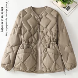 Authentic Winter 2025 High Quality Fashionable Unisex down Cotton Jacket V-Neck Women's Outerwear Thickened Long Sleeve Coat