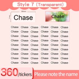 Name Sticker Custom Waterproof Kawaii Decals Personalized First Name Label for Children School Stationery Bottle Tag