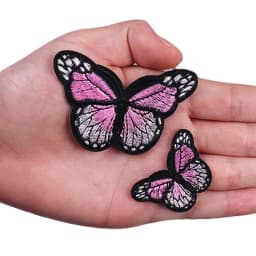 2PCS 21Color Butterfly Embroidered Patch Badges Iron On Patches For Clothing Thermoadhesive Patches On Clothes Sewing Appliques