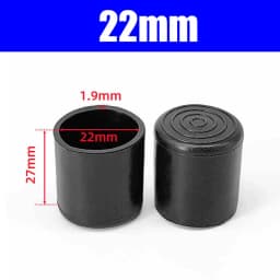 Round Black PVC Soft Rubber Pipe Sleeve Tube Cap Table Chair Foot Pad Protective Cover 6 8 10 12 14 16 19 20 22 25-120mm