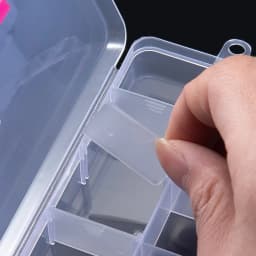 8/10Grids Transparent Plastic Storage Jewelry Box Compartment Adjustable Container Storage Case Beads Ring Portable Organizer