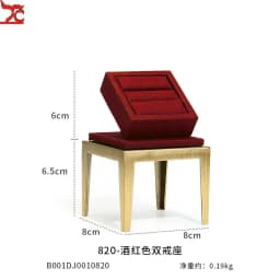 Jewelry Display Frame Necklace Display Window Portrait Wine Red High-Grade Metal Ring Earring Jewelry Display Frame