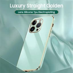 Plated Soft Phone Case For iPhone 17 Air 16 E 15 14 13 12 11 Pro Max Plus Mini Shockproof Silicone Lens Protect Wristband Cover