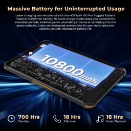 HOTWAV R10 Pro Rugged Tablet Android 14 10.1'' HD+ 13MP Camera Pad 10800mAh Battery 8GB 256GB 8-core OTG Charging Tablet PC