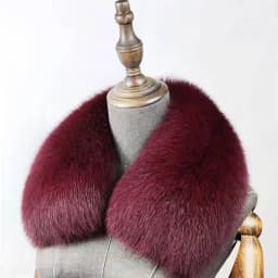 Natural Fox Fur Collar Removable Real Fur Square Collar for Coat Fashion Accessory for Women down Jacket Large Scarf Scarves