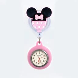 Retractable Cartoon Pattern Nurse Doctor Pocket Hang Clips Watches Colourful Hospital Medical Women Mens Badge Reel Clock